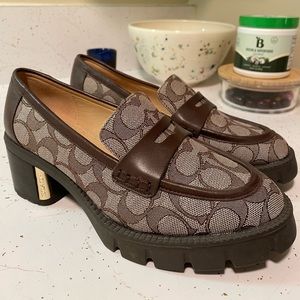 Coach Brown Heeled Loafers